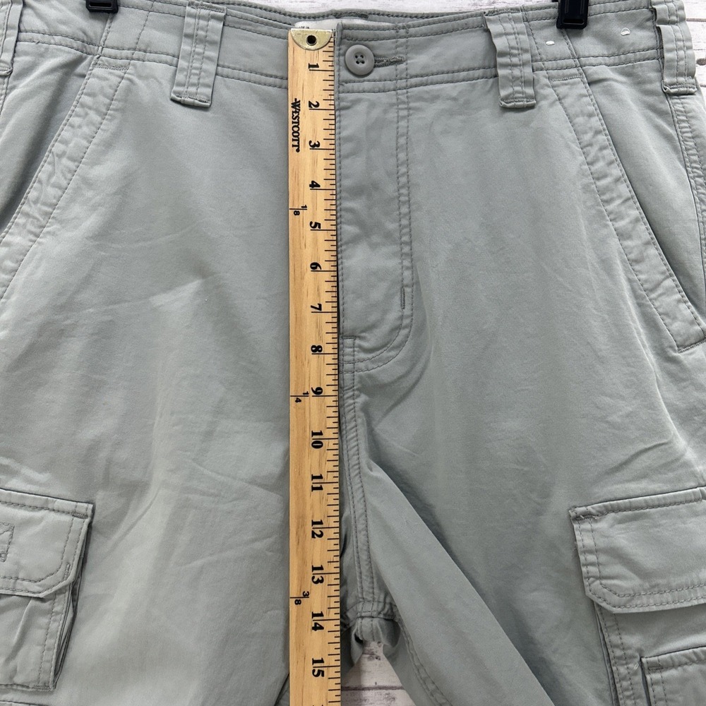 Hollister Super Baggy Cargo Pants Mens Size 34x30 Light Green Utility Y2K Cotton - Picture 8 of 10